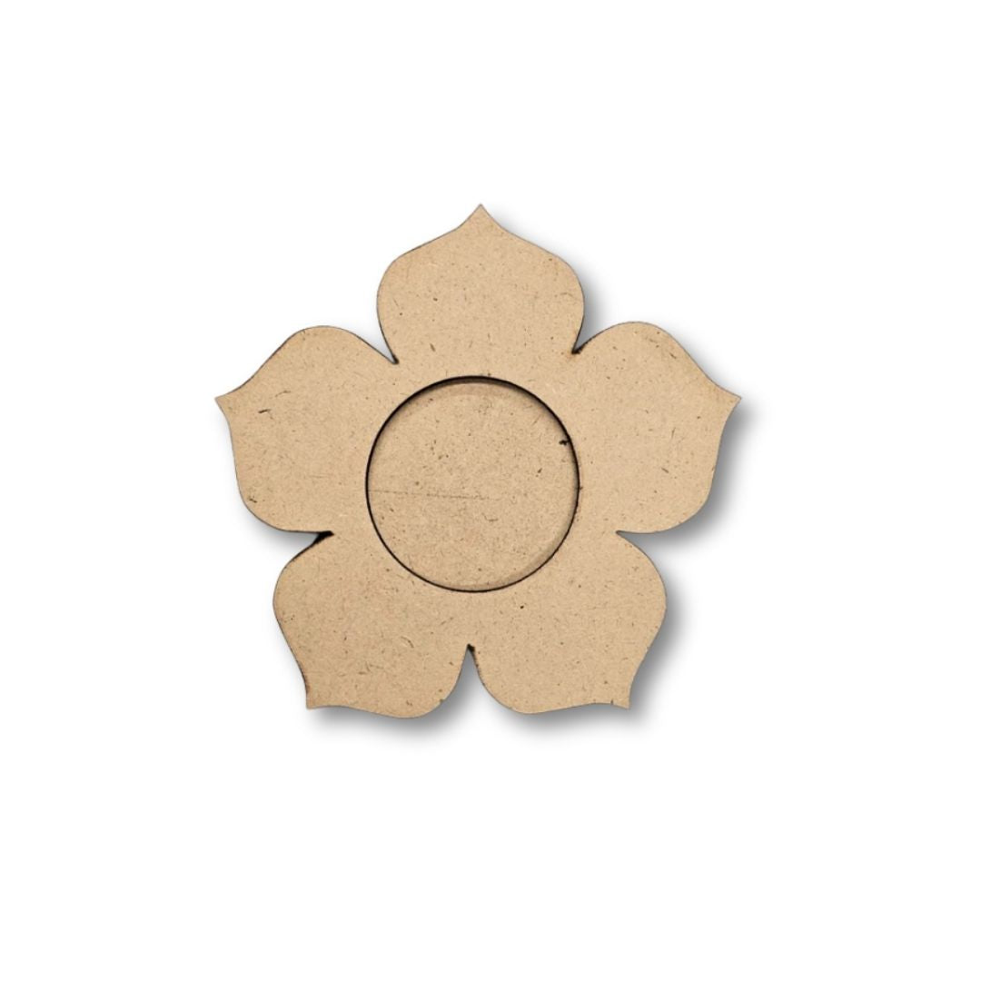 Flower Design MDF Tealight Candle Holder- TH032