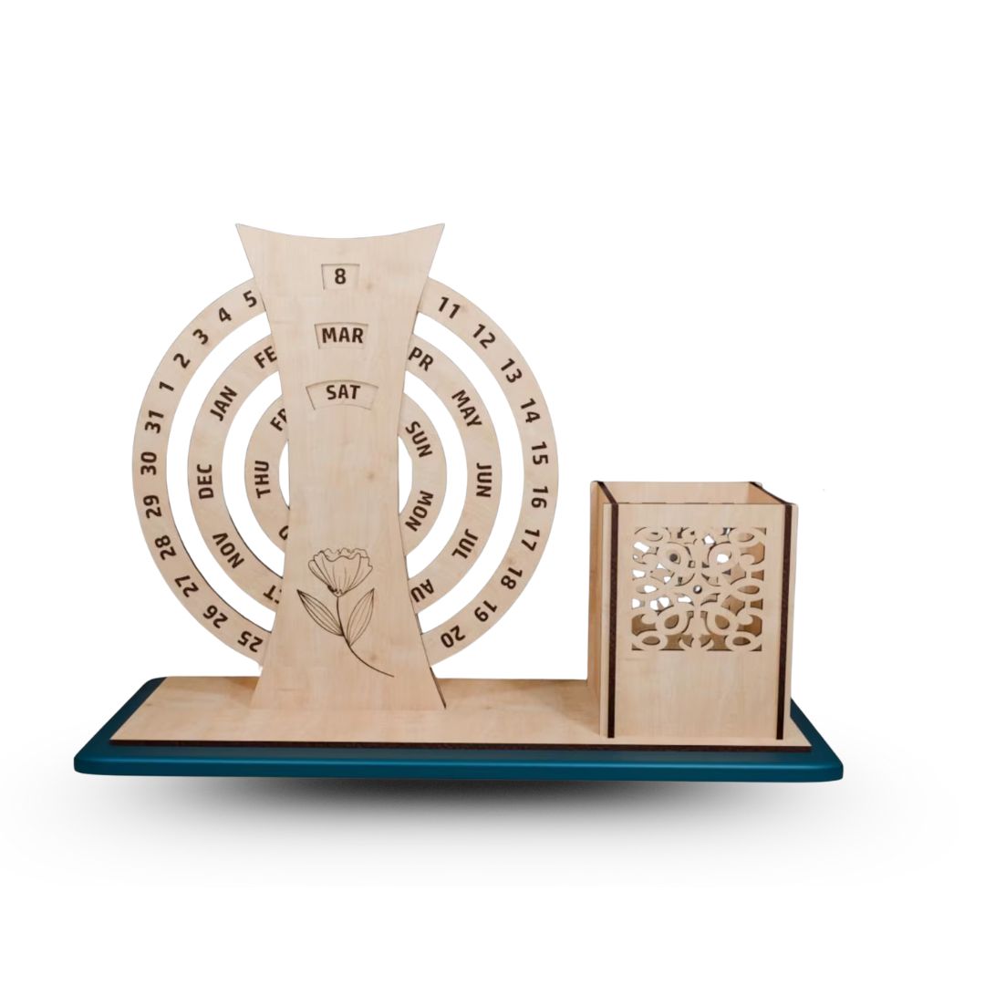 Premium Pencil Holder with Perpetual Calendar