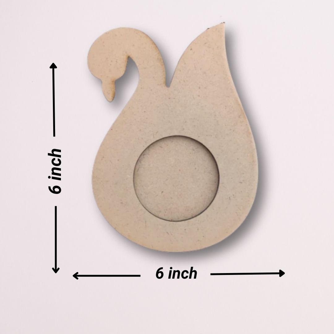 Peacock Design MDF Tealight Candle Holder TH034