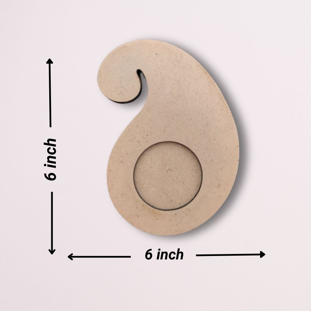 Paisley Design 2 Layered MDF Tealight Candle Holder TH035