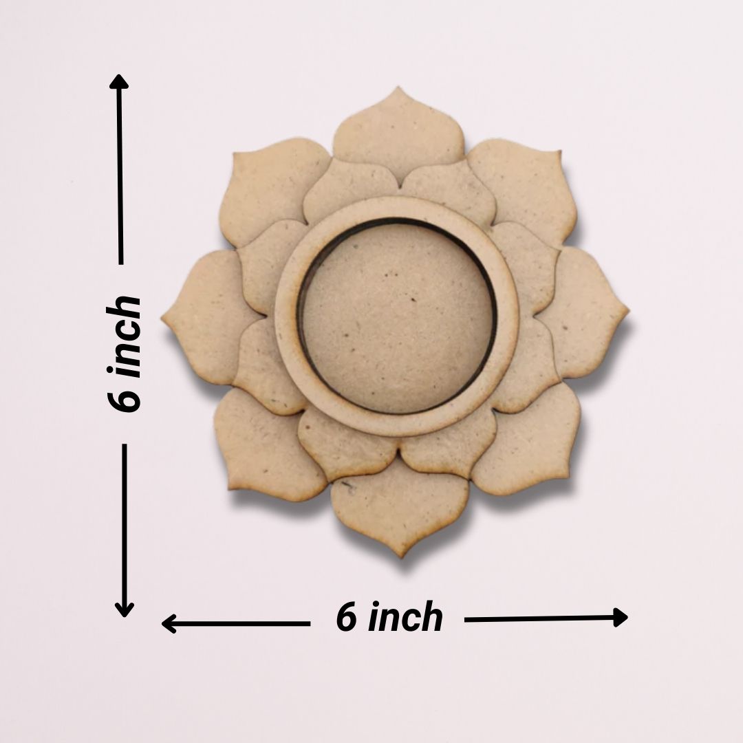 Lotus Mandala T-Light Candle Holder Design TH039