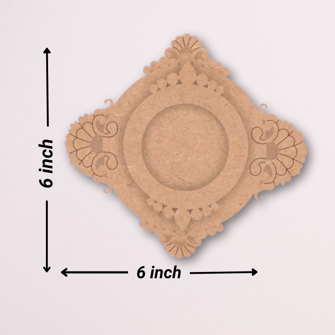 Floral Design MDF Tealight Candle Holder TH042