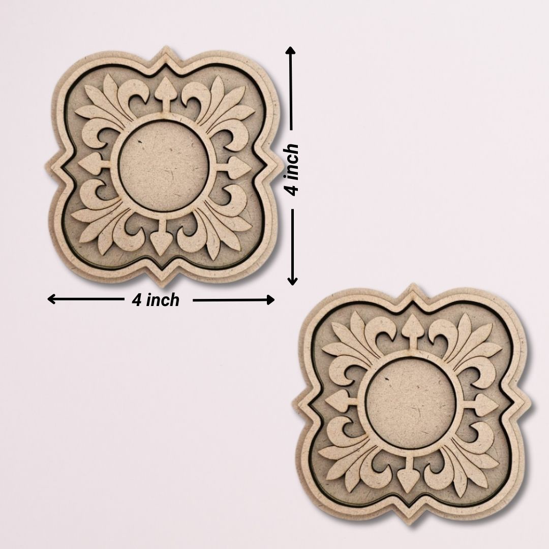 Flower Design MDF Tealight Candle Holder TH003