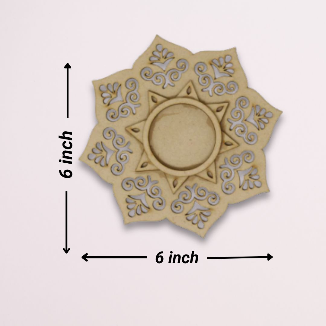 Designer 3 Layer MDF Tea Light Holder TH062