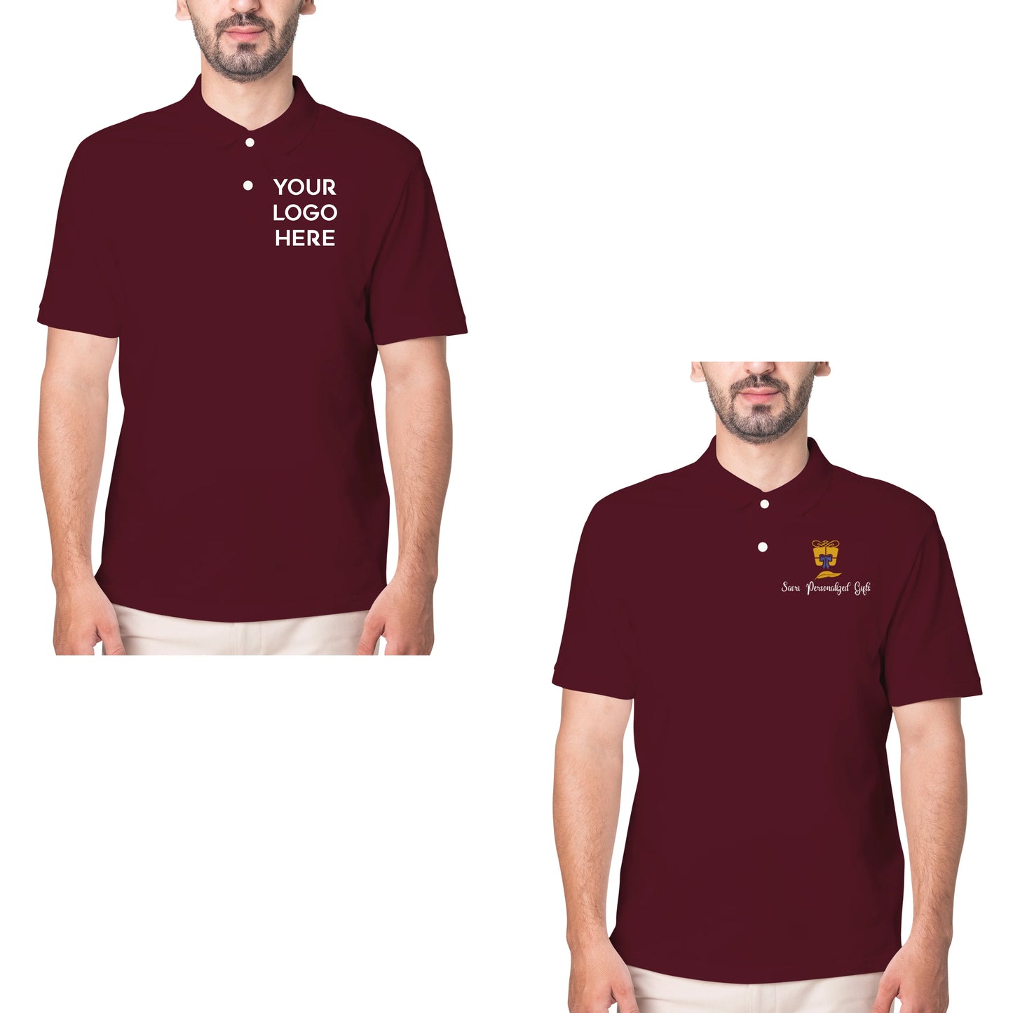 Personalized Polo Neck T Shirt