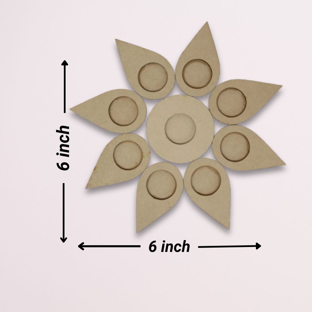 Leaf Shape MDF Tea Light Holder TH065