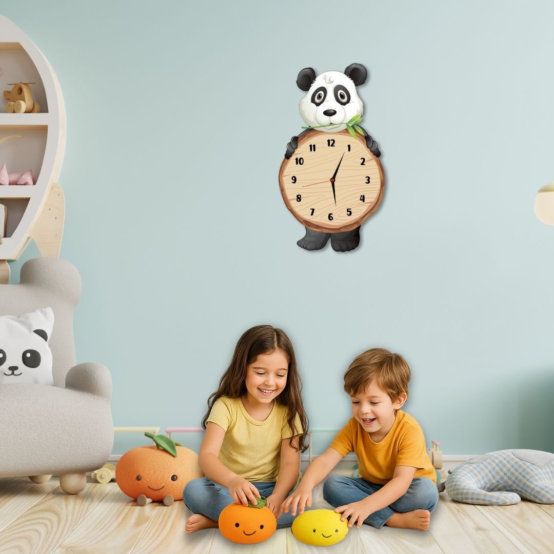Cute Panda-Shape Wall Clock For Decoration
