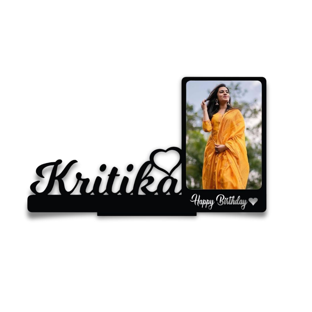 Customized Tabletop Photo Stand Frame with Name