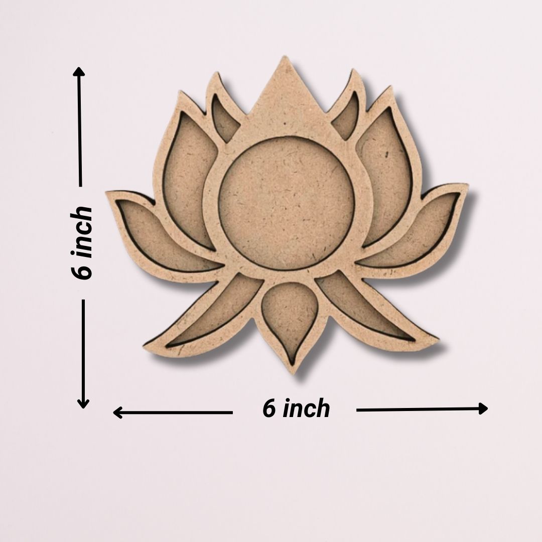 Lotus Shape MDF Tealight Candle Holder TH018