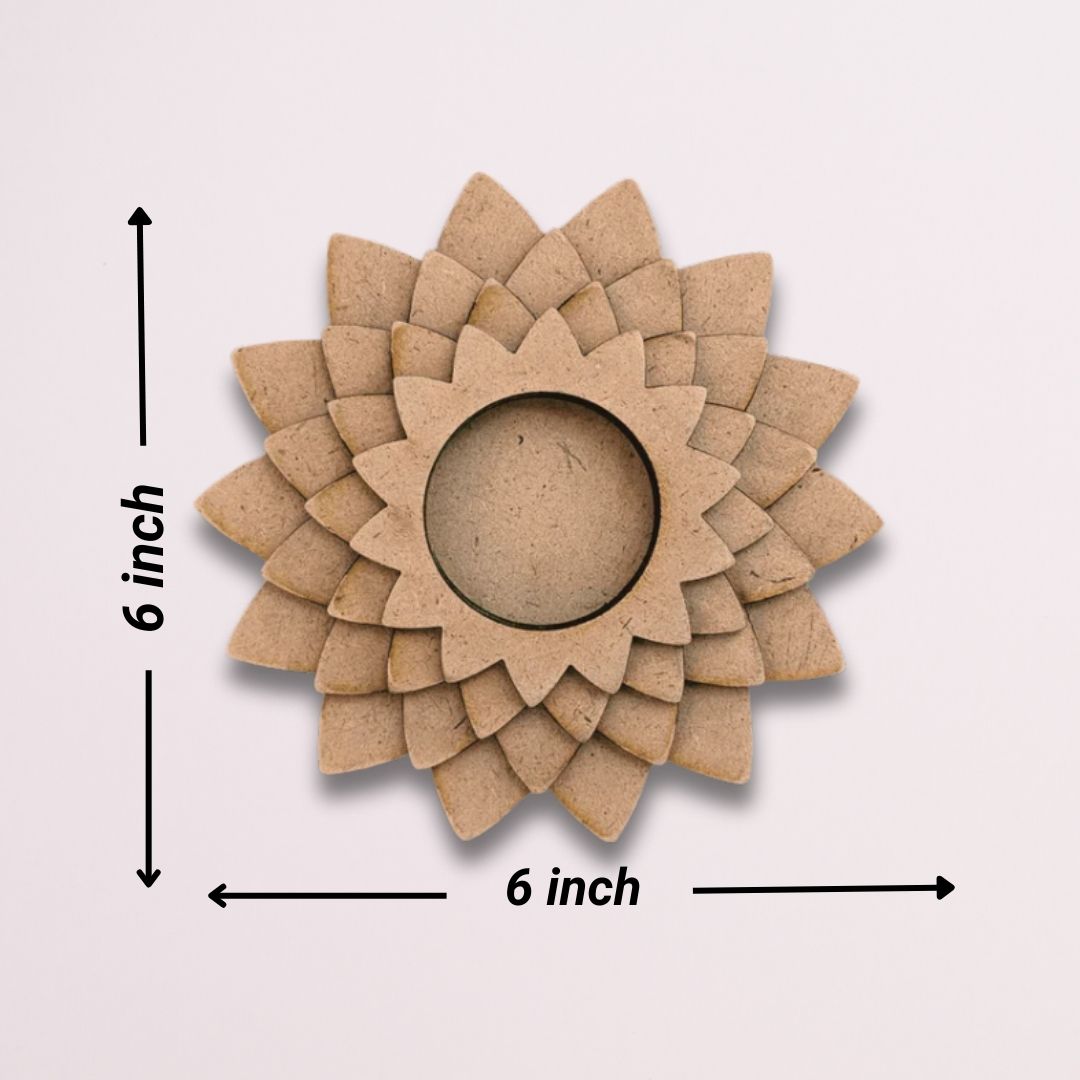 Sunflower Design MDF Tealight Candle Holder TH020