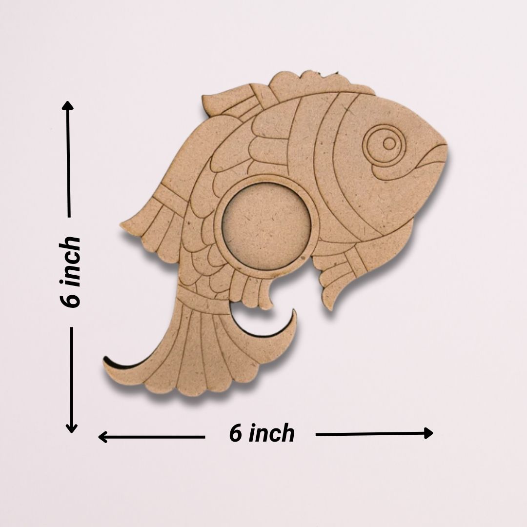 Fish Shape MDF Tealight Candle Holder TH021
