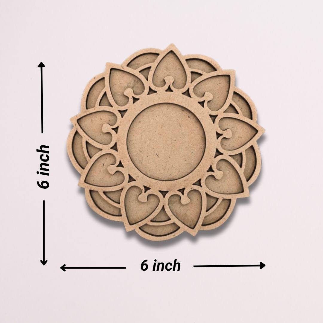 Floral Design MDF Tealight Candle Holder TH022