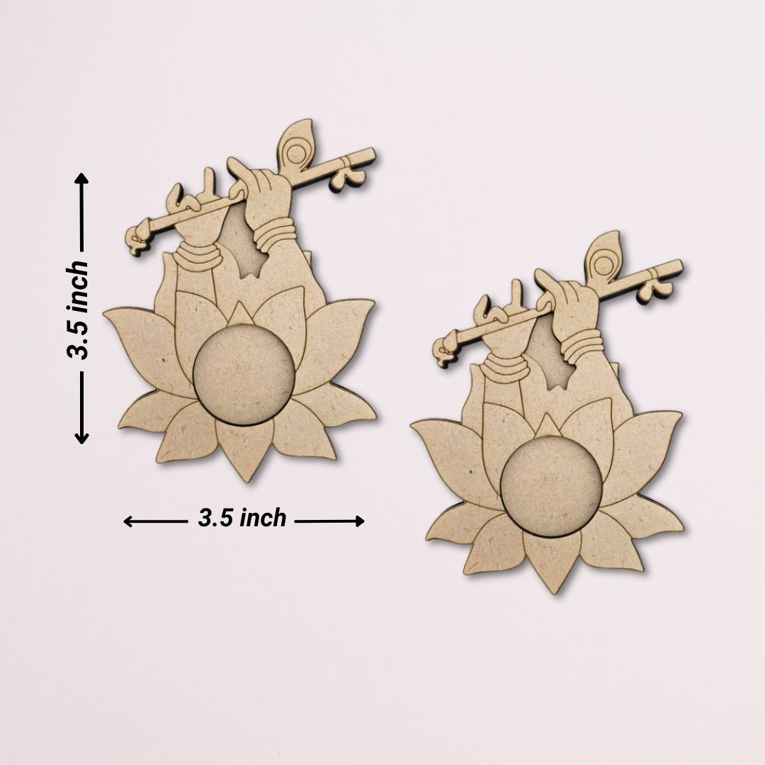 MDF Lotus Design T-Light Holder TH001