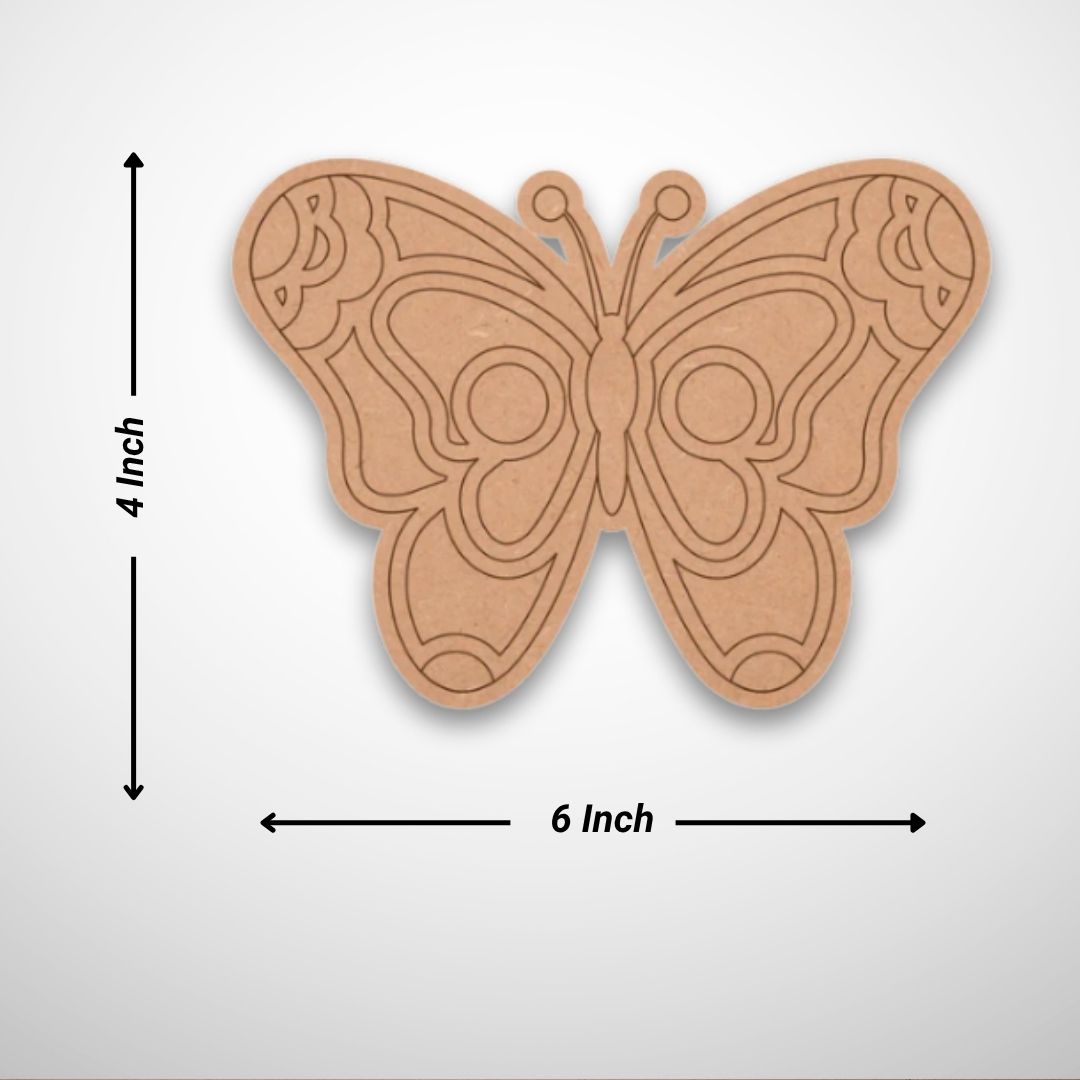 MDF Butterfly Design Fridge Magnet
