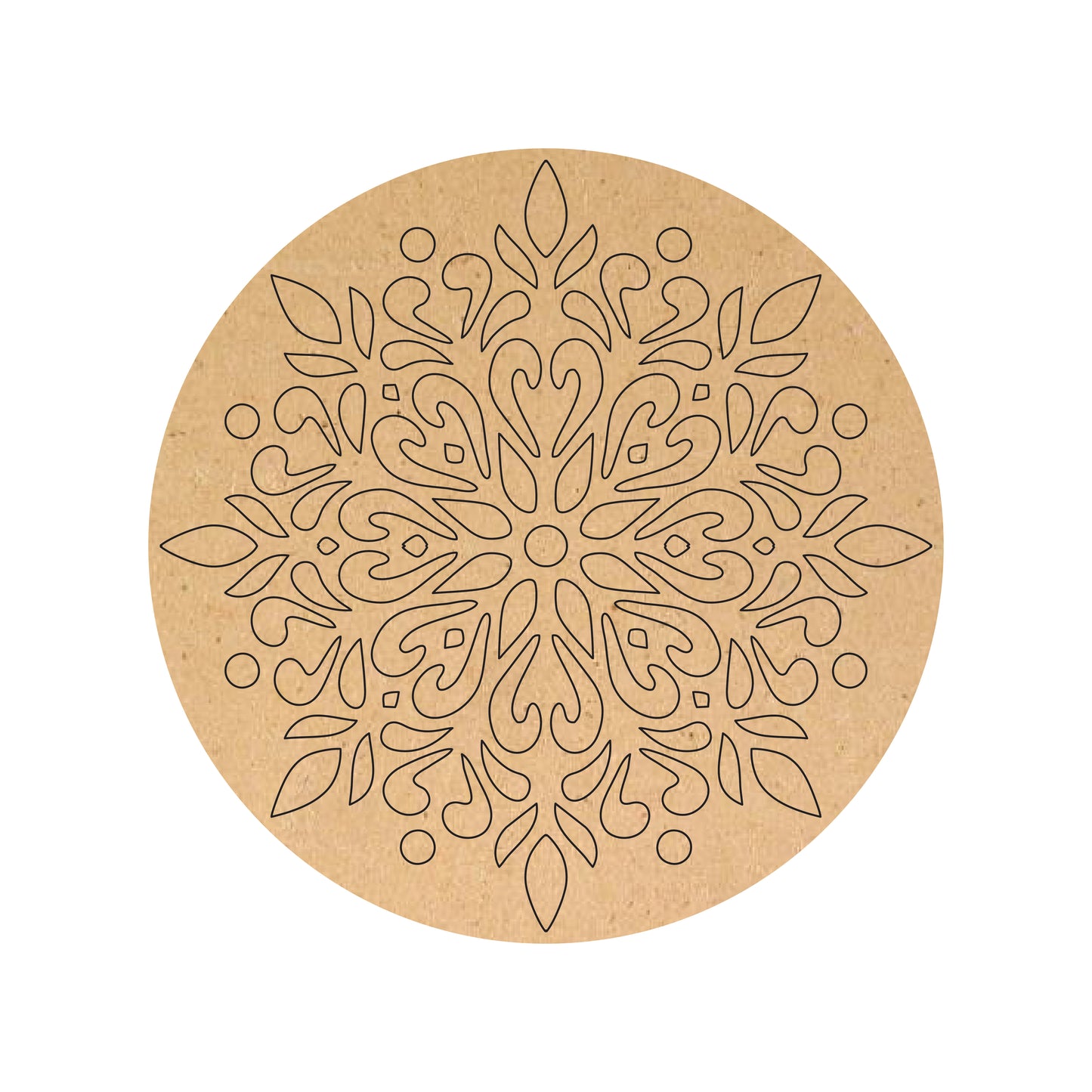 Sacred Floral Mandala Art MDF