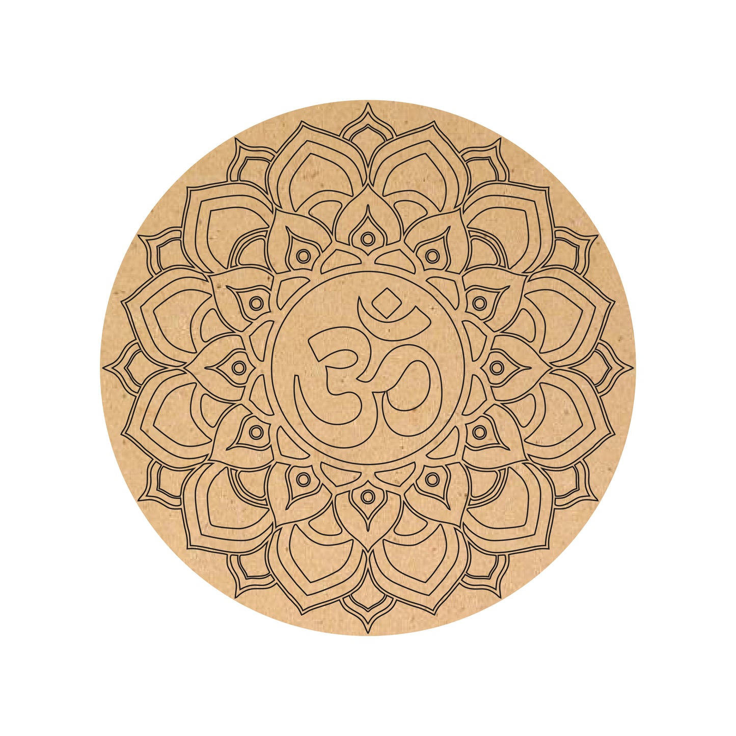 Om Mandala Design Pre-marked MDF Round