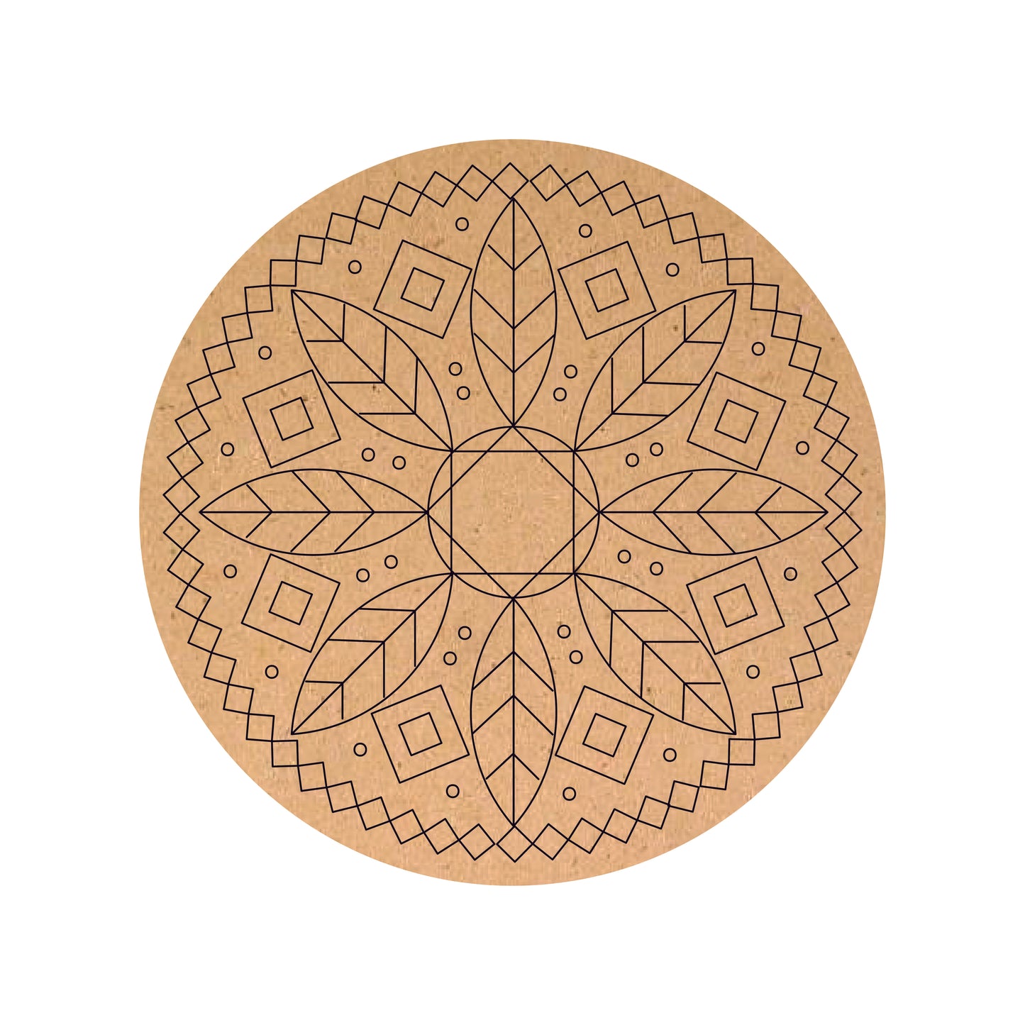 Nagashri Arts MDF Pre-Marked Round
