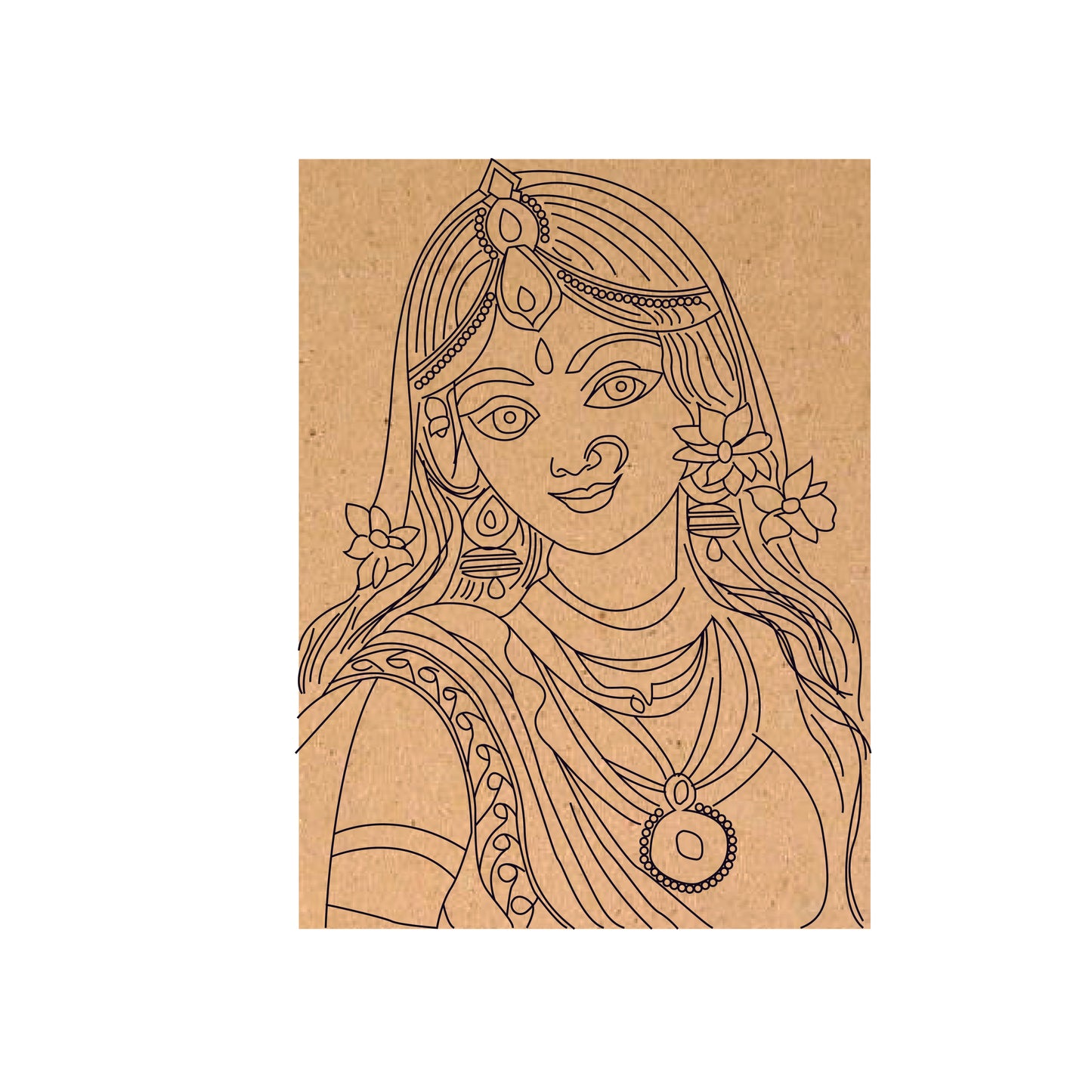 Radha Rani Pre-Marked MDF Rectangle