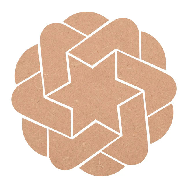 MDF Star Rangoli Cutouts