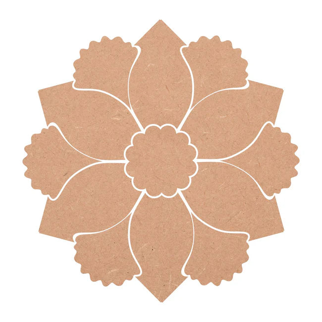 MDF Colourful Rangoli Floor Cutouts
