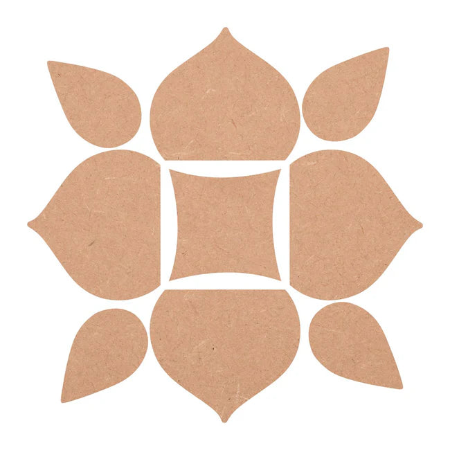 MDF Four Petals Rangoli