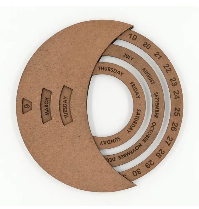 DIY MDF Circular Perpetual Calendar