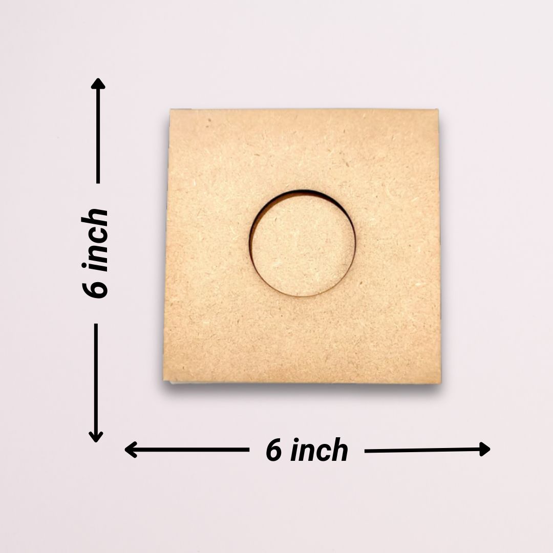 Square Shape MDF Tea Light Holder TH072