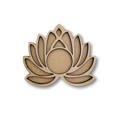 Lotus Design 2 Layered MDF Tea Light Candle Holder TH031