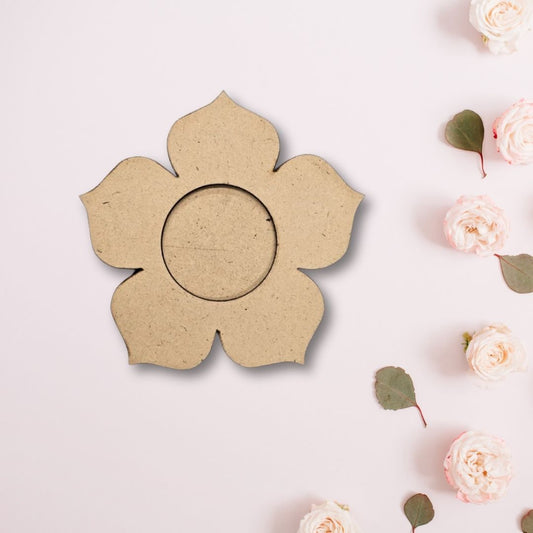 Flower Design MDF Tealight Candle Holder- TH032
