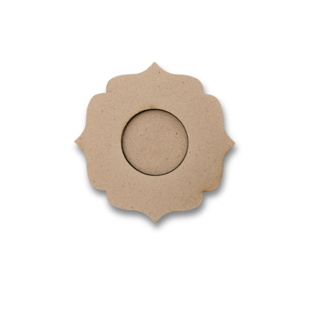 Flower Shape MDF Tea Light Holder TH033