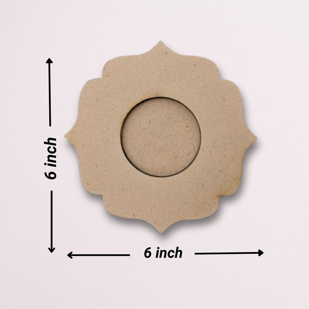 Flower Shape MDF Tea Light Holder TH033