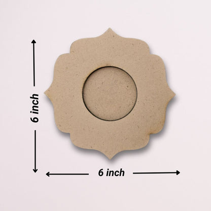 Flower Shape MDF Tea Light Holder TH033
