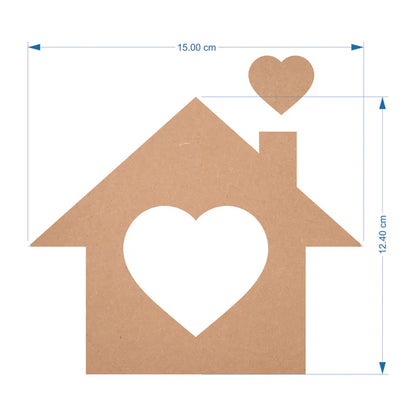 MDF House DIY Craft Cutout Big House 2