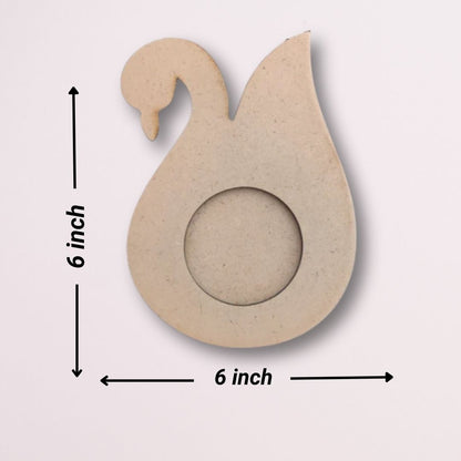 Peacock  Design MDF Tealight Candle Holder TH034