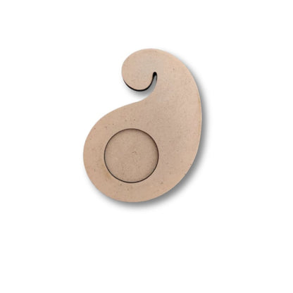 Paisley Design 2 Layered MDF Tealight Candle Holder TH035