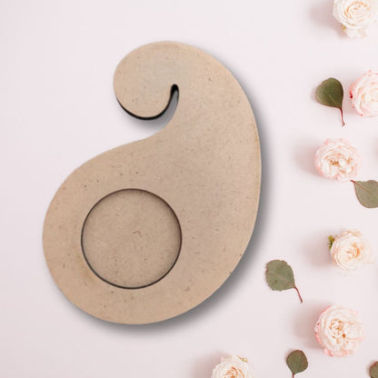 Paisley Design 2 Layered MDF Tealight Candle Holder TH035