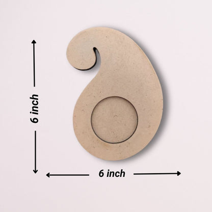 Paisley Design 2 Layered MDF Tealight Candle Holder TH035