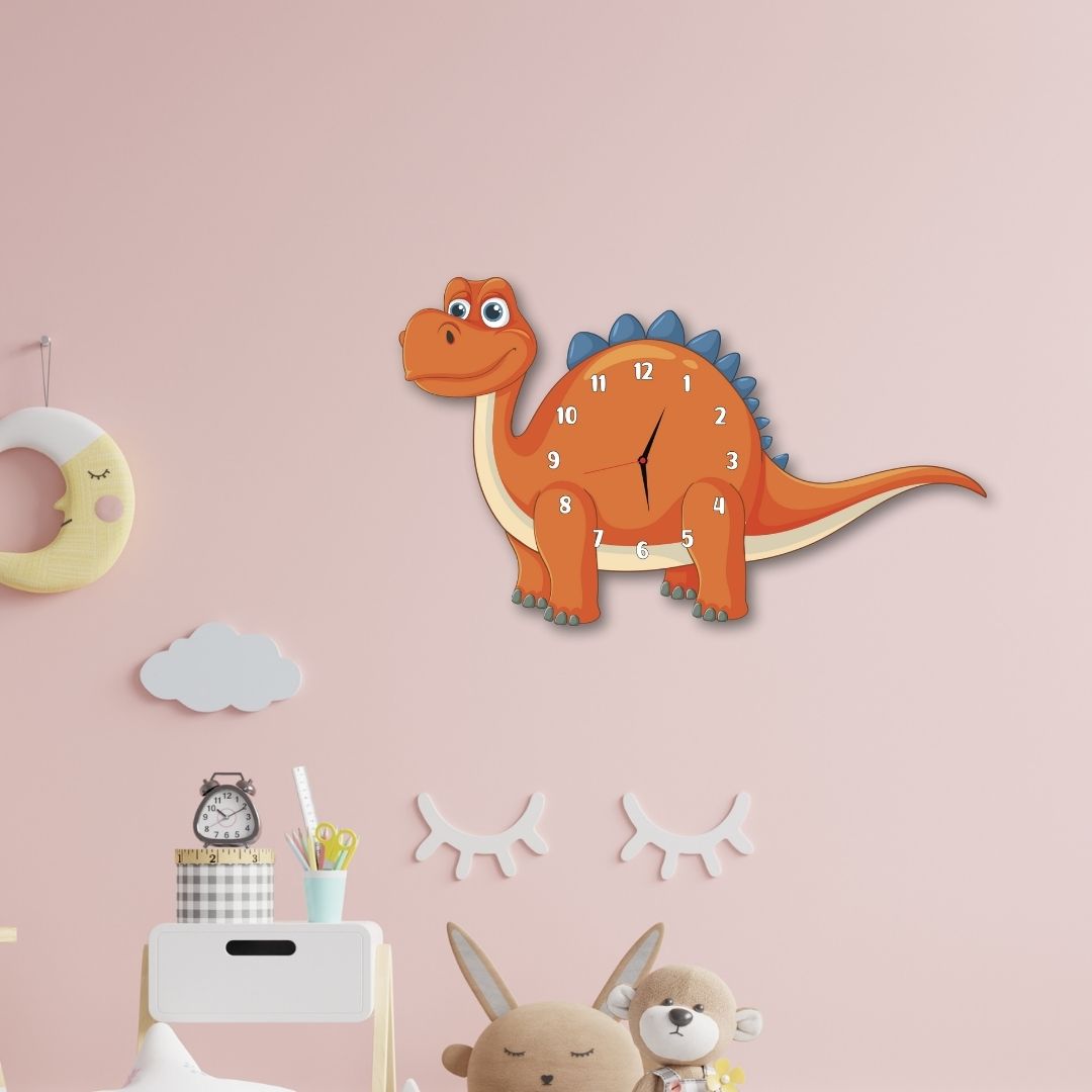 Cute Dinosaur-Shaped Wall Clock for Decoration
