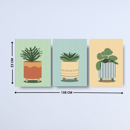 Modern Plant Wall Art Set – 3-Piece Botanical Prints
