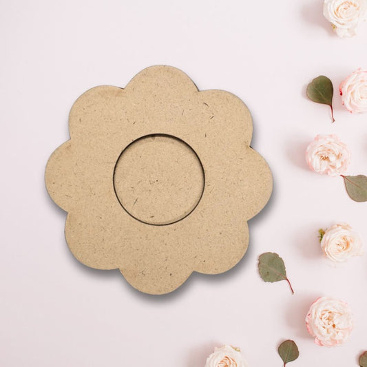 Floral Design MDF Tealight Candle Holder TH038