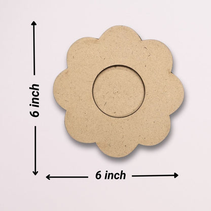 Floral Design MDF Tealight Candle Holder TH038