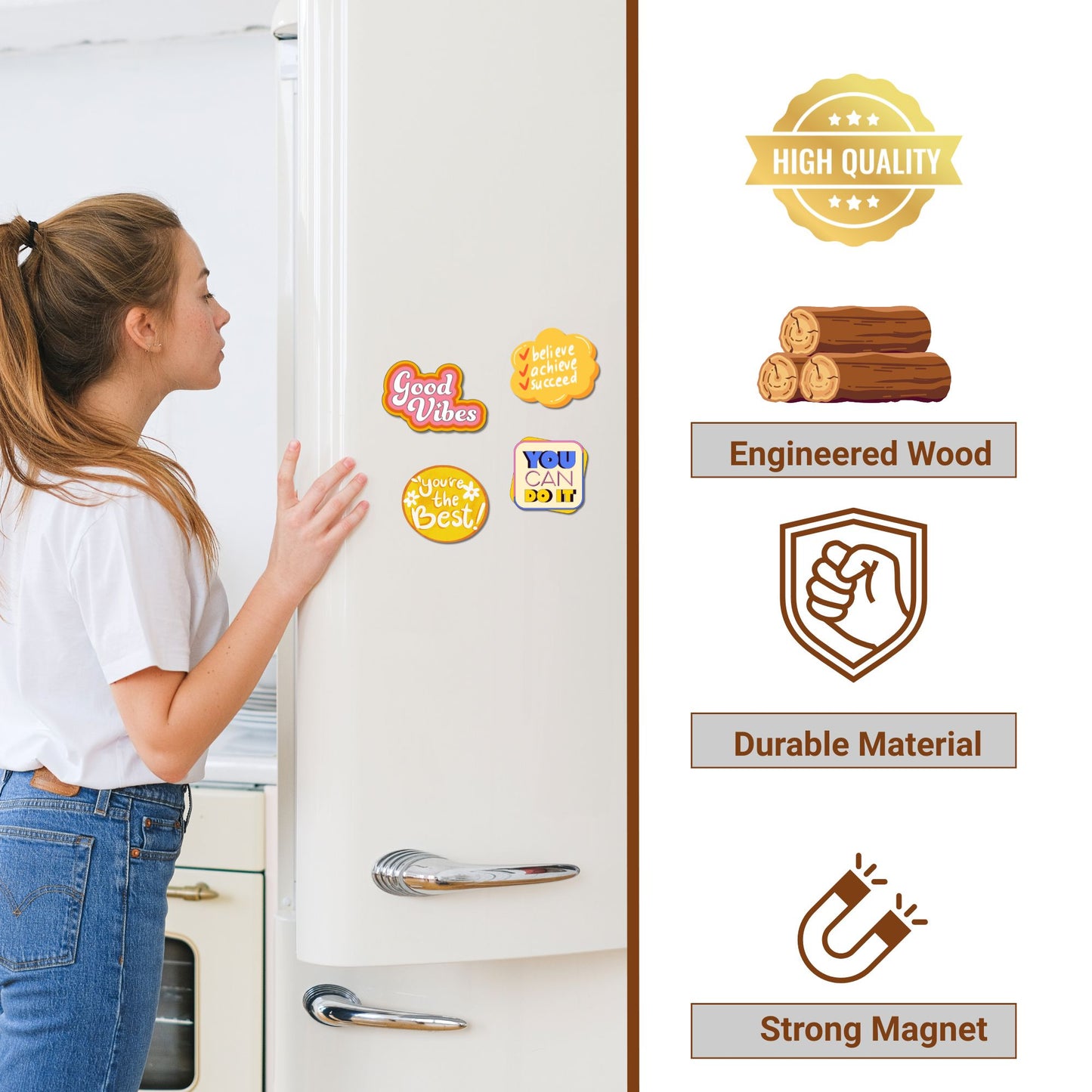 Fridge Magnet Motivational Theme for Home & Kitchen