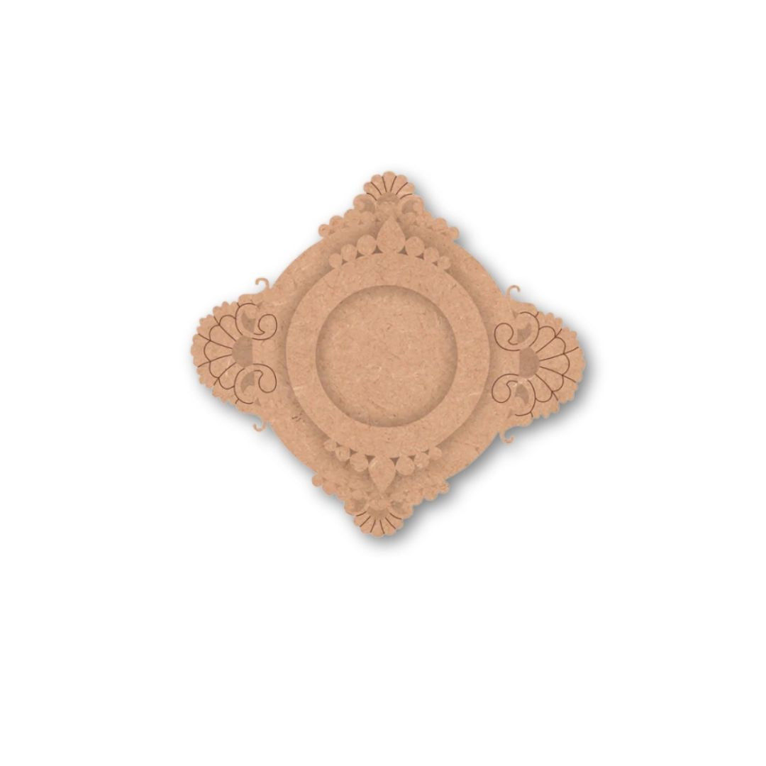 Floral Design MDF Tealight Candle Holder TH042