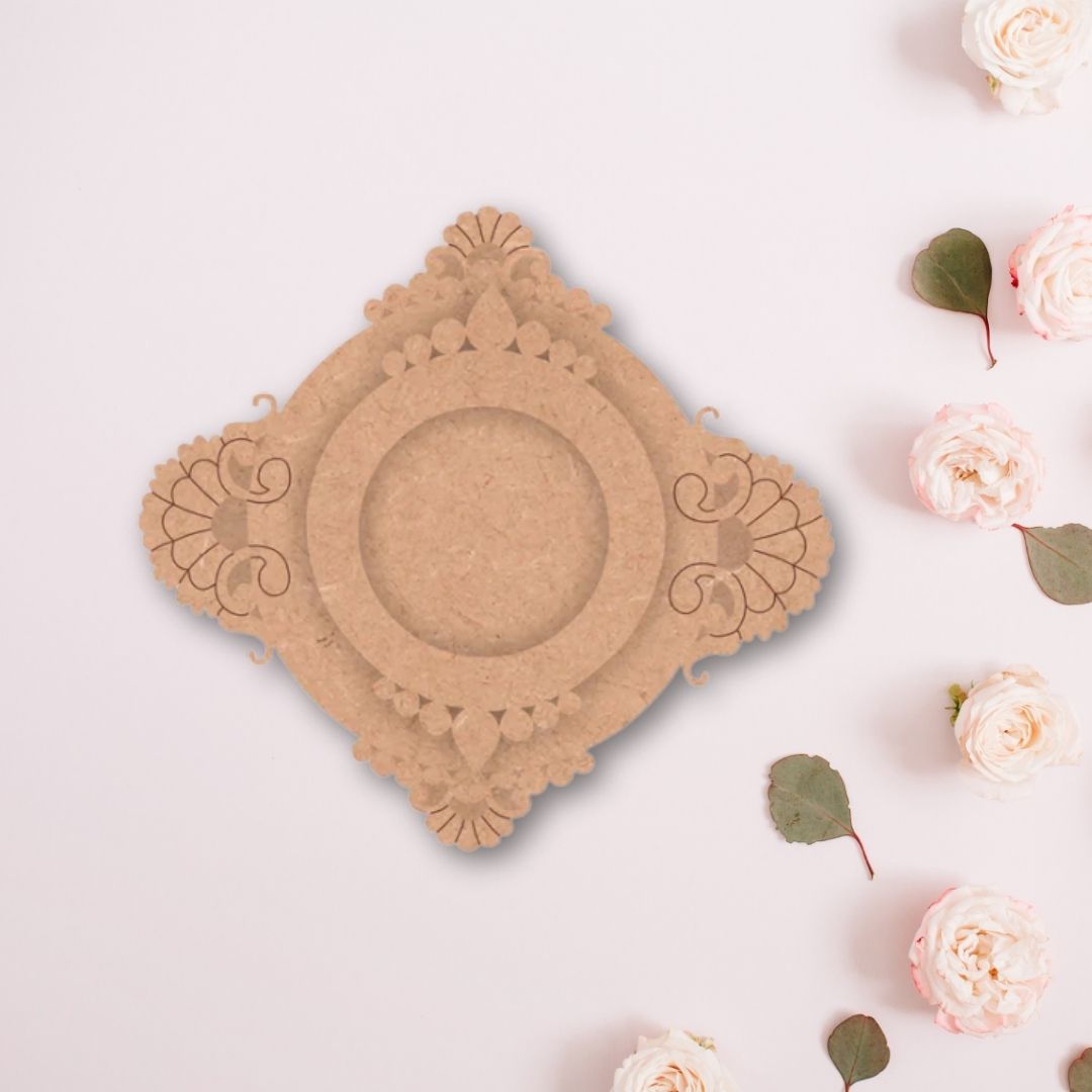 Floral Design MDF Tealight Candle Holder TH042