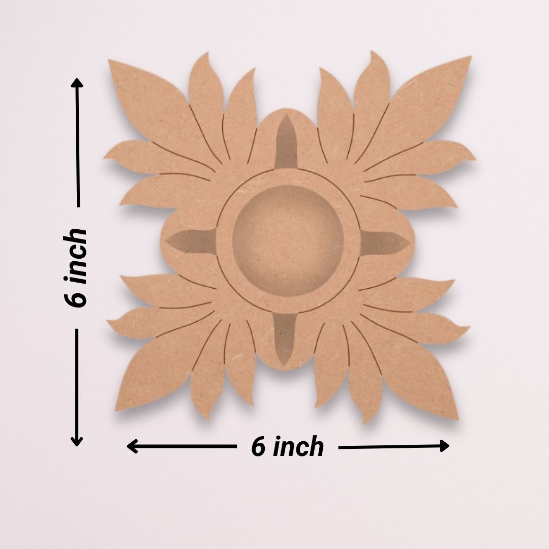 Floral T Light Candle Holder TH043