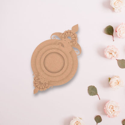 Crowned Circle T Light Candle Holder TH045