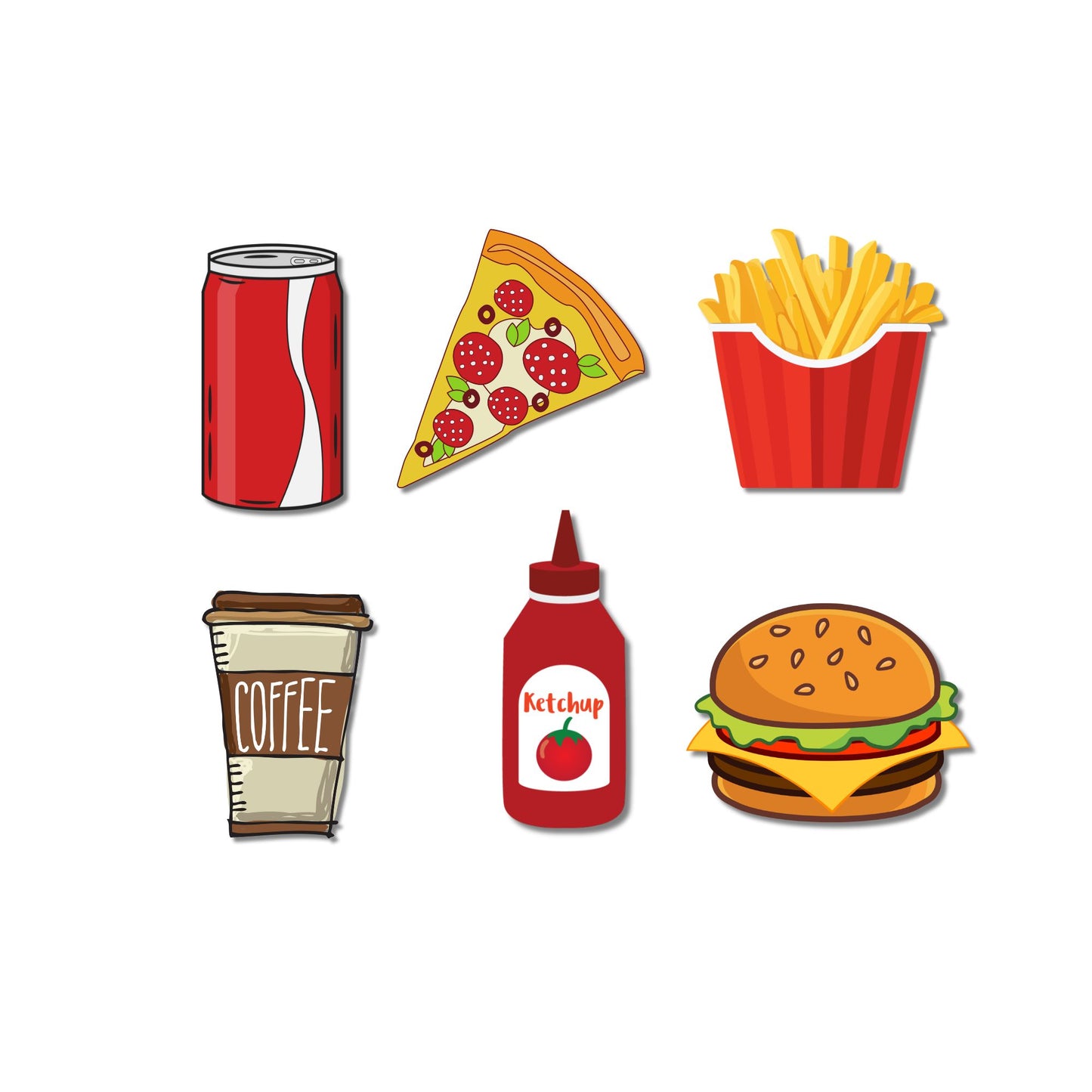 Fridge Magnet Fast Food Themes for Home & Kitchen