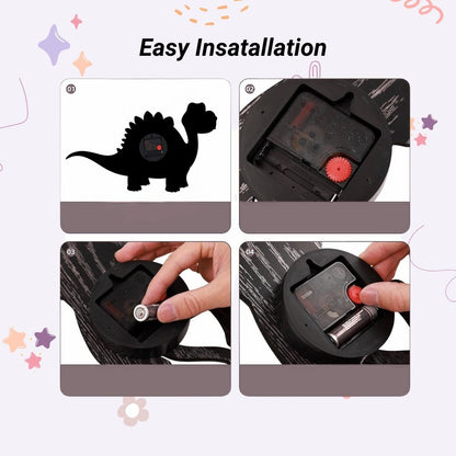 Cute Dinosaur-Shaped Wall Clock for Decoration