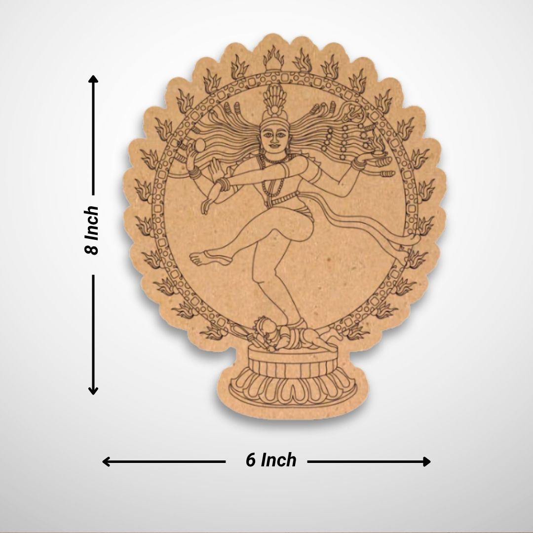 Lord nataraja dancing shiva Pre-Marked MDF Cutout