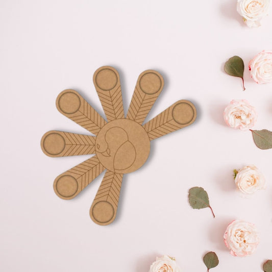 Unique Peacock Design MDF Tealight Candle Holder TH054